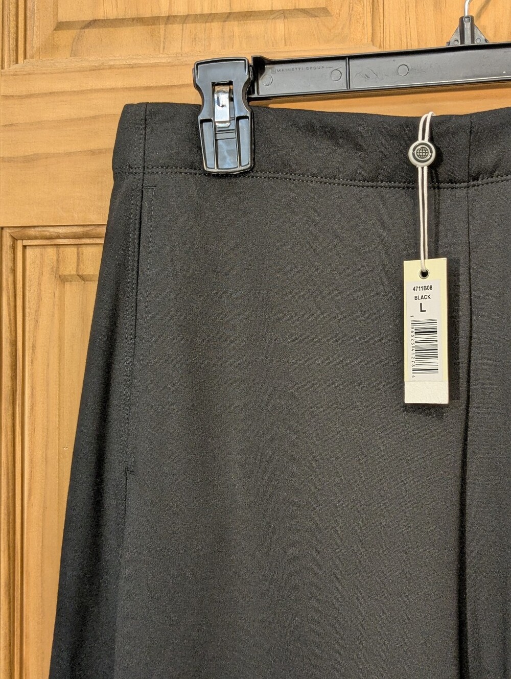 Max Studio NWT Barrel Leg Trouser Pants Black Mid Rise Ankle Length Womens LG - Picture 7 of 14